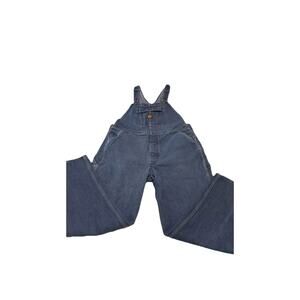 Vtg Big Ben Men's 40x32 Denim Button Fly Made in USA Carpenter Bib Overalls Pops